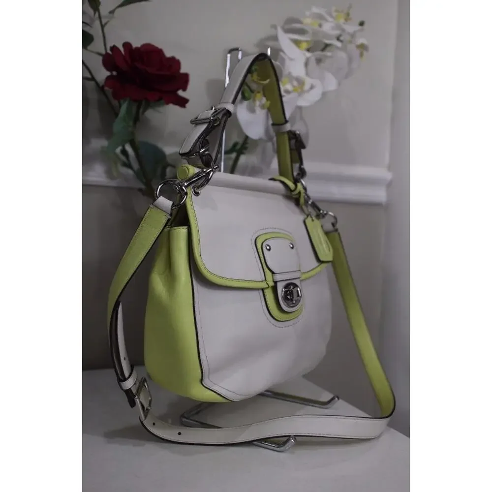 (z) Coach Legacy Archival Two Tone Leather Willis 22409 purse (pu110